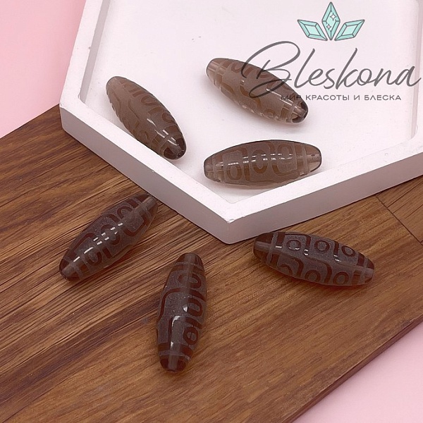 Бусина Дзи 9 глаз 30*11 мм