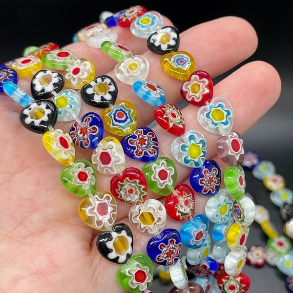 Муранское стекло  сердце 9,5 мм