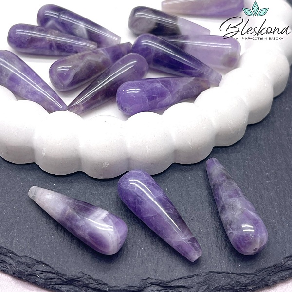 Аметист капля 30*10 мм (штучно)