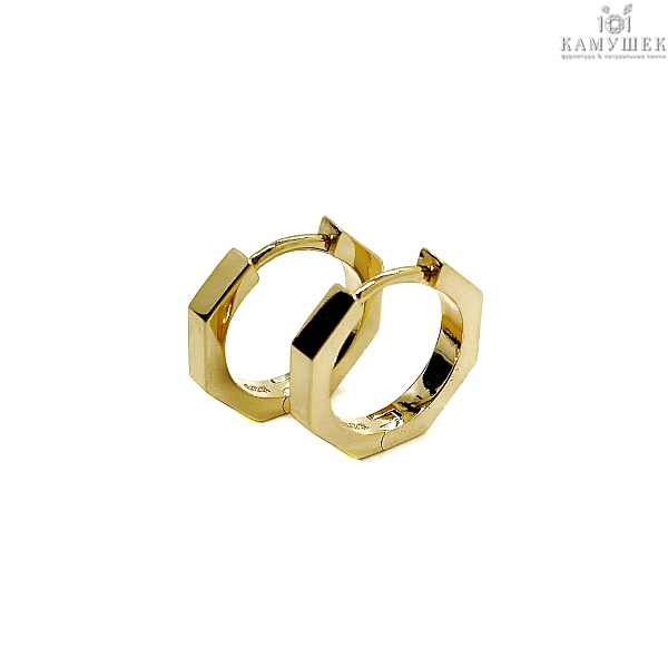 17мм Цвет золото, Швензы бублик Восьмиугольник Конго Люкс