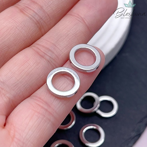 12 мм Цвет серебро, Подвеска кольцо уп. 5 шт