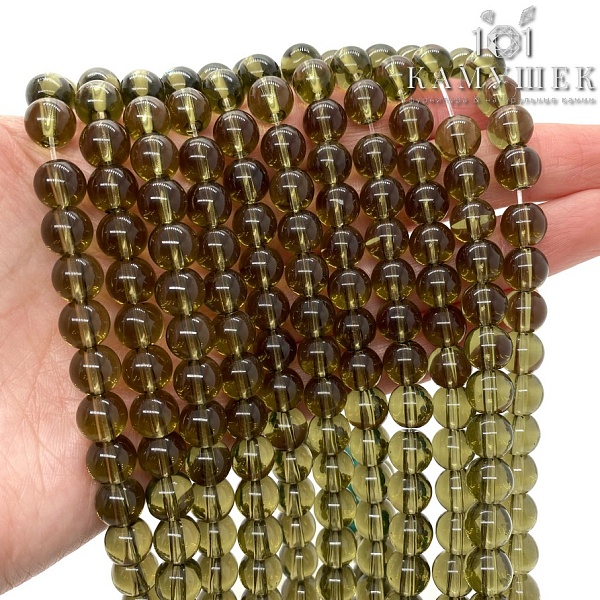 Бусины стекло серые Ø 8мм