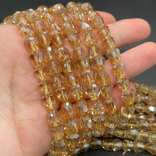 8 мм Стекло Lux, колокольчик, цвет персиковый