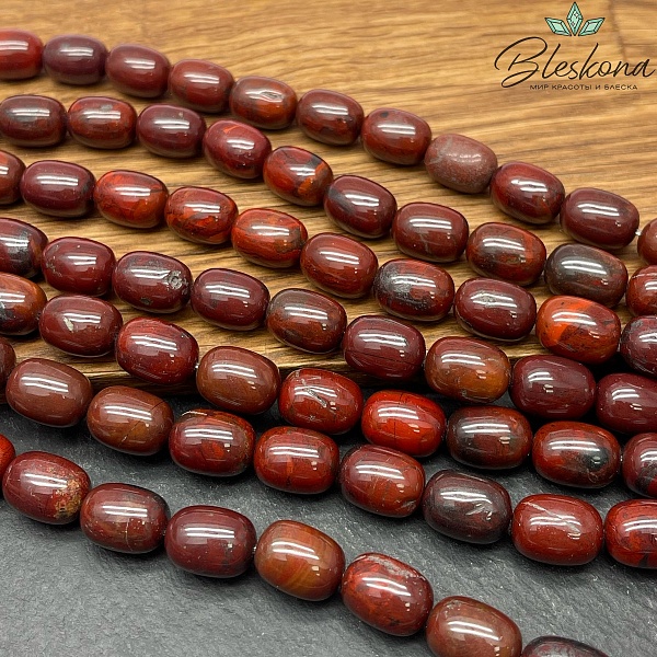 Кварц с включением гематита (Джеспилит) бочата 14*10 мм