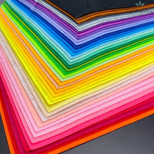 Фетр 1 мм, Микс №1, 20*30 см уп.40 листов