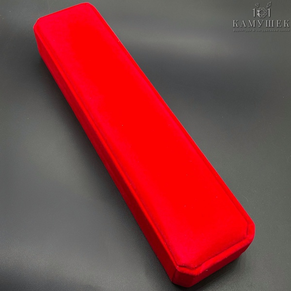 Коробка Бархат Красный красная подложка 5*22,5мм