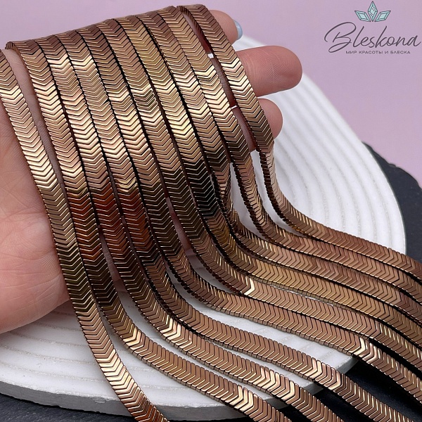 6*3мм Гематин имитация, цвет коричневый №1 стрелки