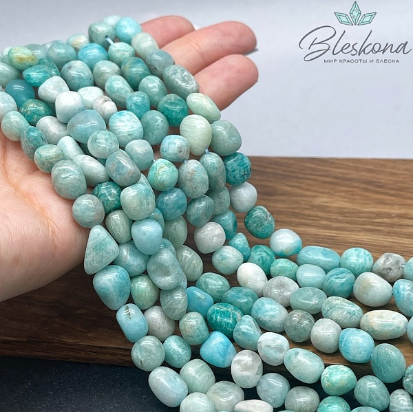 Амазонит галтовка 8-11 мм