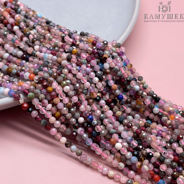 Микс природных камней микроогранка 3 мм