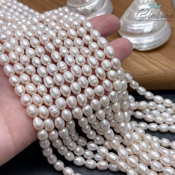 Жемчуг рис белый №1 6 мм