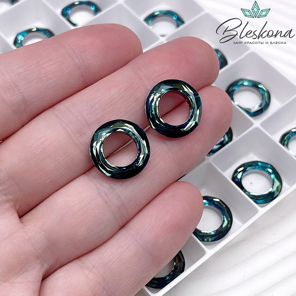 4139 Cosmic Ring 14 мм Crystal Bermuda Blue (BB)