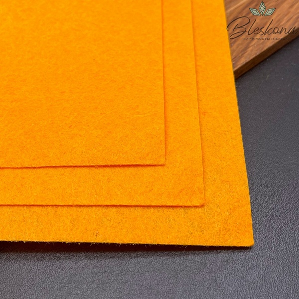 Фетр 1 мм, Цвет оранжевый, 30*30 см
