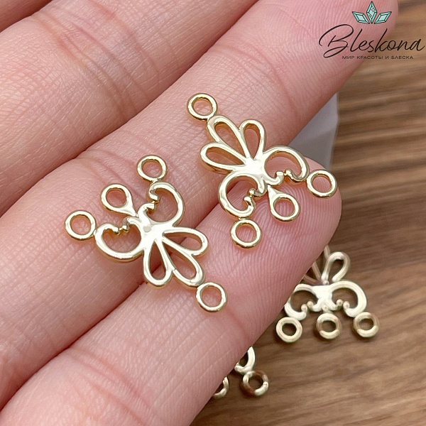 18*14 мм Цвет золото, Коннектор Этно №18 