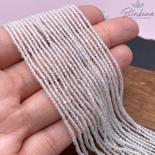 Топаз белый алмазная огранка 2 мм