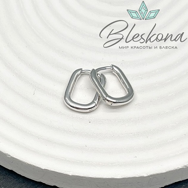 16*12 мм Цвет серебро, Швензы Конго Люкс овал