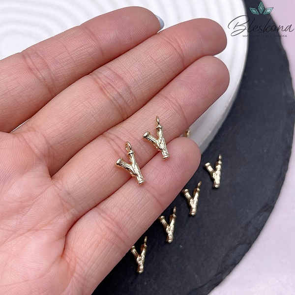 12 мм Цвет золото, Буквы веточки Y 