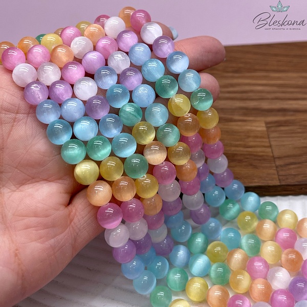 Селенит микс (тонированный) 8 мм №1