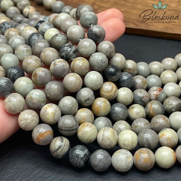 Яшма Black Picasso 10 мм