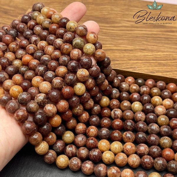 Авантюрин темно-коричневый 8 мм 