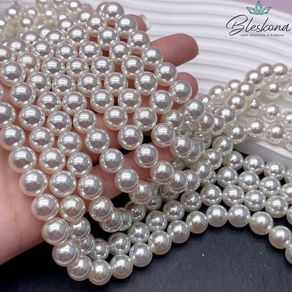 Жемчуг Майорка цвет жемчужный 10 мм