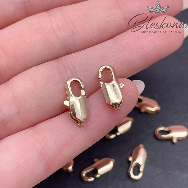 14 мм Цвет золото, Замок лобстер