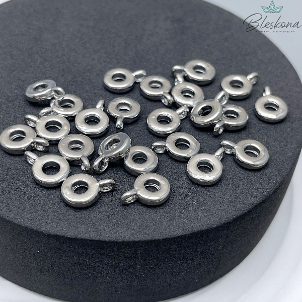 8 мм Цвет серебро, Бейл неразъемное кольцо