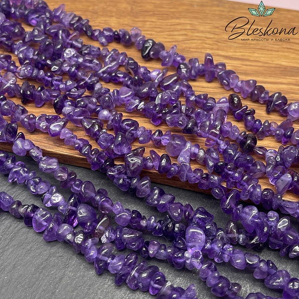 Крошка Аметист №1 ширина бусин ~ 5-9 мм
