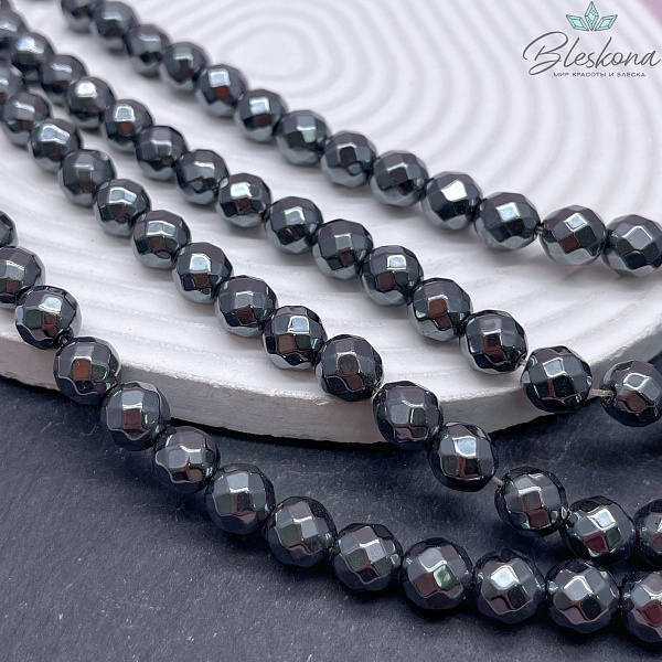 10мм Гематин имитация, алмазная огранка
