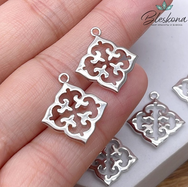 19*16,5 мм Цвет серебро, Подвеска Этно №5