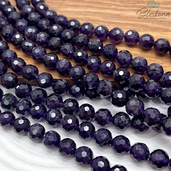Аметист огранка №1 9 мм