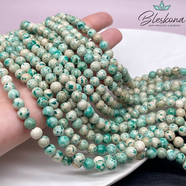 Кальцит зеленый тонированный 6,5 мм