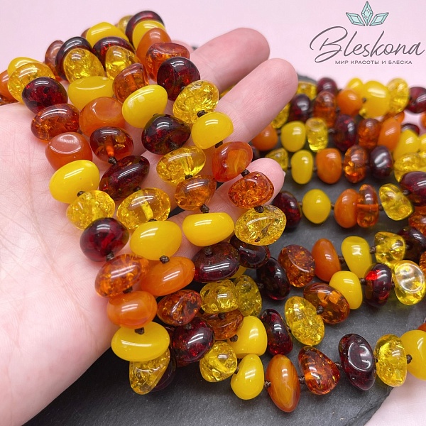 Янтарь микс фриформ №2 12-15мм