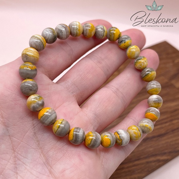 Агат индонезийский 7,5 мм сет 18 см
