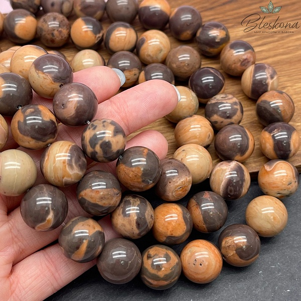 Яшма шоколадно-оранжевая 16 мм