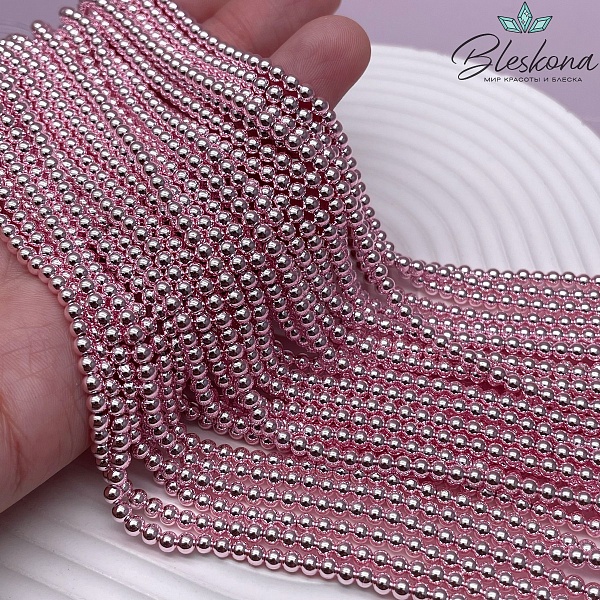 3 мм Гематин имитация, цвет розовый