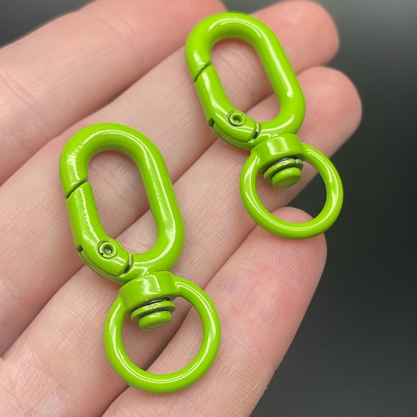 15,7*38мм , Замок крупный зеленая  эмаль 