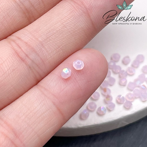 5328 Xilion Bicone 3mm Rose Water Opal Shimmer уп. 20шт.