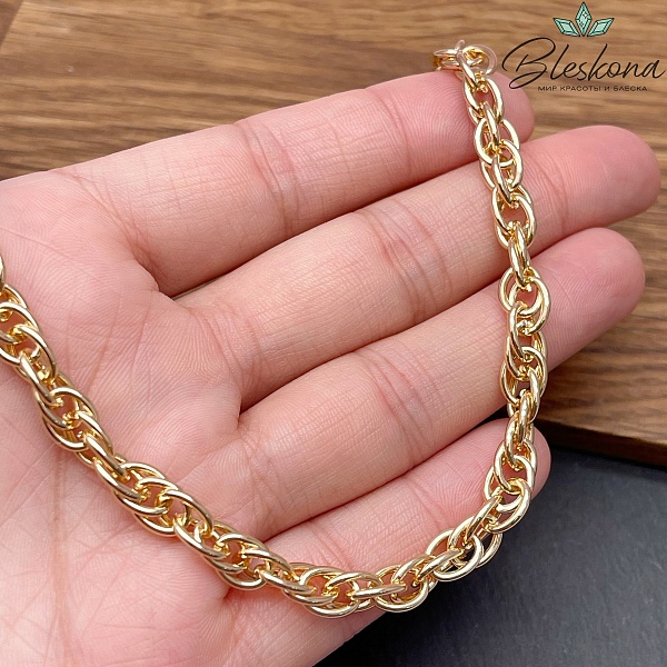 Цепь №122-1 цвет золото 8*6 мм