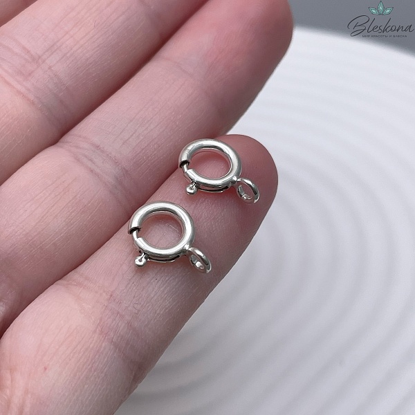 8 мм Замок шпрингель посеребрение 