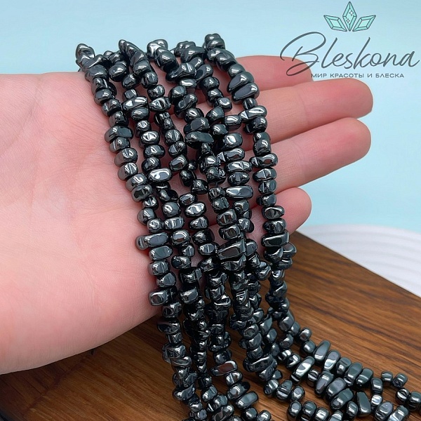 6-7мм Гематин сколы шлифованные, имитация