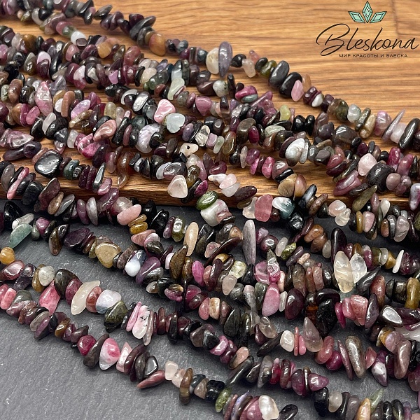 Крошка Турмалин ширина бусин ~ 7-11 мм