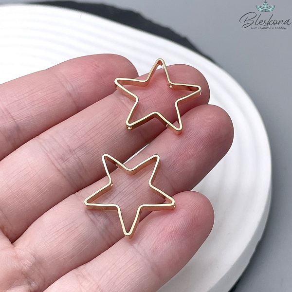 20мм,Цвет золото,Коннектор звезда