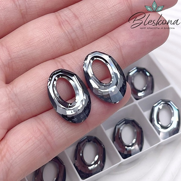 6040 Helios Pendant 20мм Crystal Silver Night (SINI)