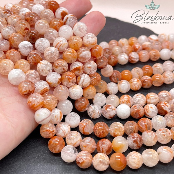  Кварц Фантомный снежный №2 8,5 мм