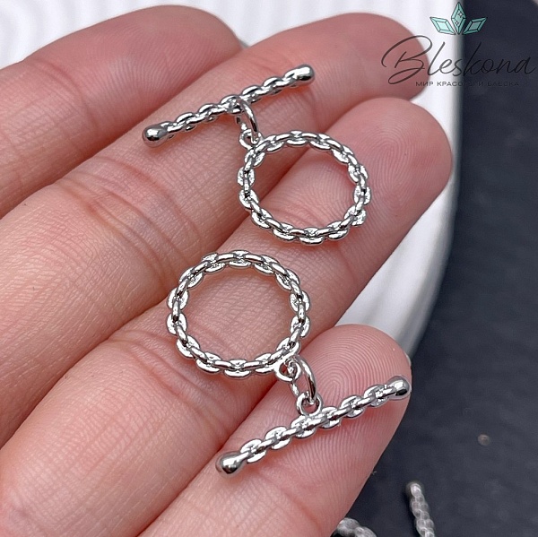 13,7*2 мм Цвет серебро, Замок Тогл круг цепь