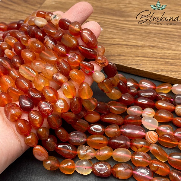 Агат галтовка  (9-15)*(7-10) мм 