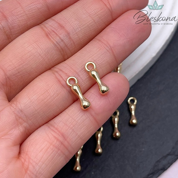 13 мм Цвет золото, Буква гладкая I 