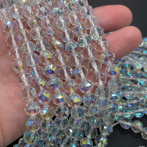 7,5 мм Стекло Lux, шар острая огранка, цвет AB