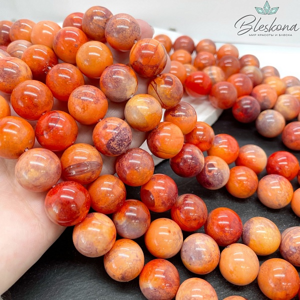 Агат с узором №28 16 мм