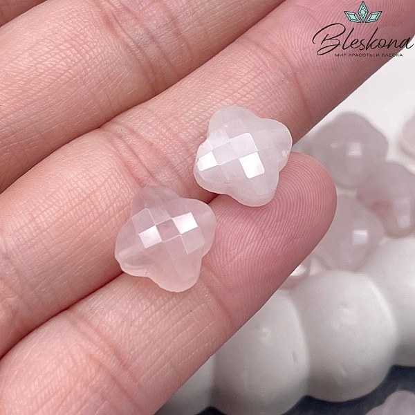 Розовый Кварц клевер огранка 11,5 мм штучно